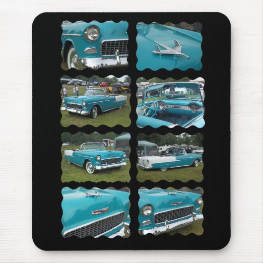 belair Collagentouquoise 1955 und -WEISS Mousepad (Vorne)