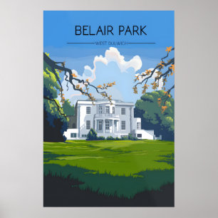 Belair Park West Dulwich London Reiseplakat Poster