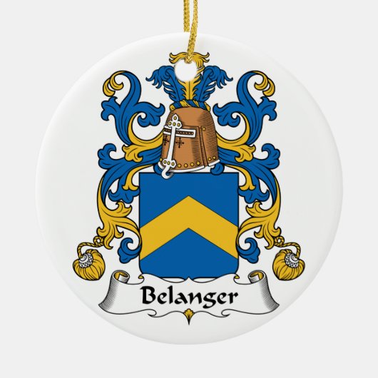 Belanger Familienwappen Keramik Ornament (Vorne)