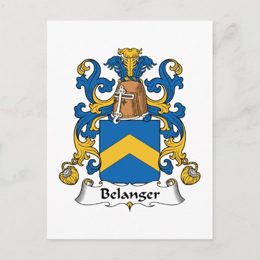 Belanger Familienwappen Postkarte (Vorderseite)