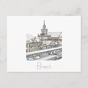 Belarus Беларусь Brest Брэст Брест Postkarte Karte