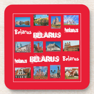 Belarus Б е л а р с у ь Minsk Grodno Brest Pinsk U Getränkeuntersetzer