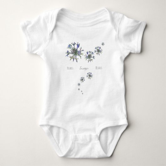 Belarus Б е л а р у с Blume des MaisьВ Baby Strampler (Vorderseite)