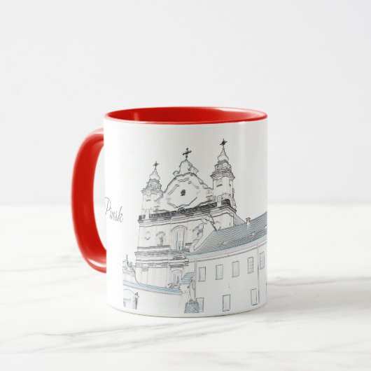 Belarus Б л а р с е Pinsk Tasse Cup (Vorderseite Links)