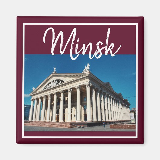 Belarus Architektur Minsk City View Magnet (Vorne)