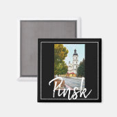 Belarus Architektur Pinsk Stadtbild Magnet (Vorderseite/Rückseite)