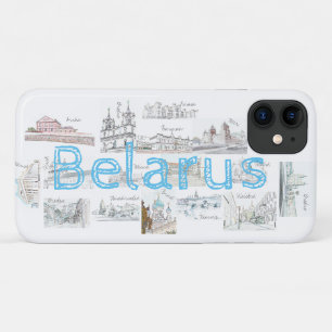 Belarus Architektur Städte Collage iPhone 11 Fall Case-Mate iPhone Hülle