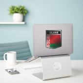 Belarus Aufkleber (Laptop auf Schreibtisch)