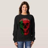 Belarus Flag Skull Belarusian Roots Proud Patrioti Sweatshirt (Vorne ganz)