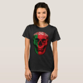 Belarus Flag Skull Belarusian Roots Proud Patrioti T-Shirt (Vorne ganz)