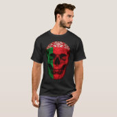 Belarus Flag Skull Belarusian Roots Proud Patrioti T-Shirt (Vorne ganz)