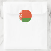 Belarus Flag Total Coverage  Runder Aufkleber (Tasche)