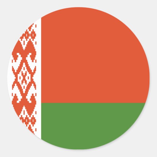 Belarus Flag Total Coverage  Runder Aufkleber (Vorderseite)