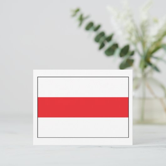 Belarus-Flagge (1991) Postkarte (Stehend Vorderseite)