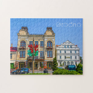 Belarus Grodno Altstadt Architektur Menschen Puzzle