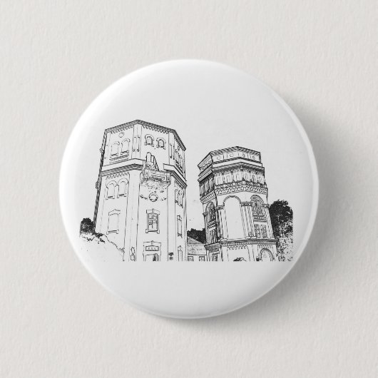 Belarus Grodno Wassertürme Button (Vorderseite)