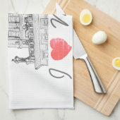 Belarus I Liebe Minsk City Gates Architecture Geschirrtuch (Viertel Falte)