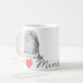 Belarus I Liebe Minsk City Gates Architecture Kaffeetasse (Vorderseite Links)