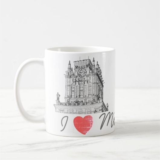 Belarus I Liebe Minsk City Gates Architecture Kaffeetasse (Links)