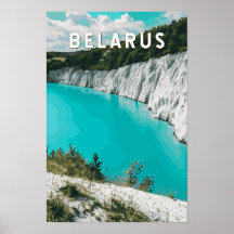 Belarus Illustration Travel Art Vintag