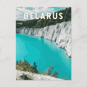 Belarus Illustration Travel Art Vintag Postkarte