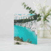 Belarus Illustration Travel Art Vintag Postkarte (Stehend Vorderseite)