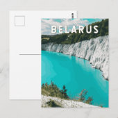 Belarus Illustration Travel Art Vintag Postkarte (Vorne/Hinten)