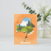 Belarus Karte Reiseplakat. (Stehend Vorderseite)