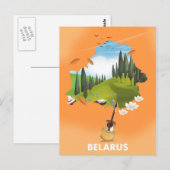 Belarus Karte Reiseplakat. (Vorne/Hinten)