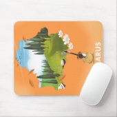 Belarus Karte Reiseplakat. Mousepad (Mit Mouse)