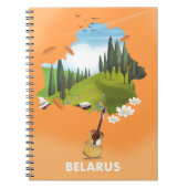 Belarus Karte Reiseplakat. Notizblock (Vorderseite)
