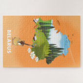 Belarus Karte Reiseplakat. Puzzle (Horizontal)