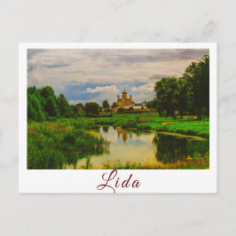 Belarus Lida City Street Architektur Postkarte