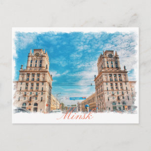 Belarus Minsk City Architecture Postcard Postkarte