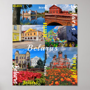 Belarus Minsk Grodno Pinsk Borisov Architektur Poster
