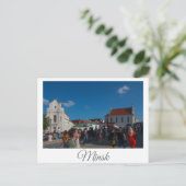 Belarus Minsk Life Cityscape Architecture Postacrd Postkarte (Stehend Vorderseite)