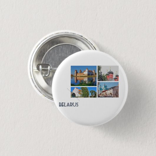 Belarus Mir Castle Architecture Button Button (Vorne & Hinten)