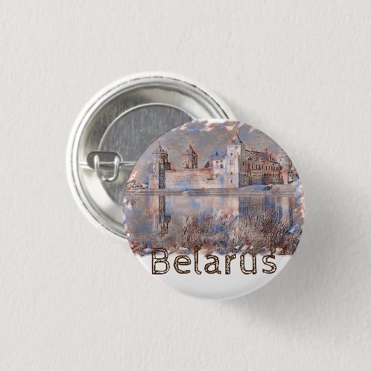 Belarus Mir Castle Architecture Button Button (Vorne & Hinten)