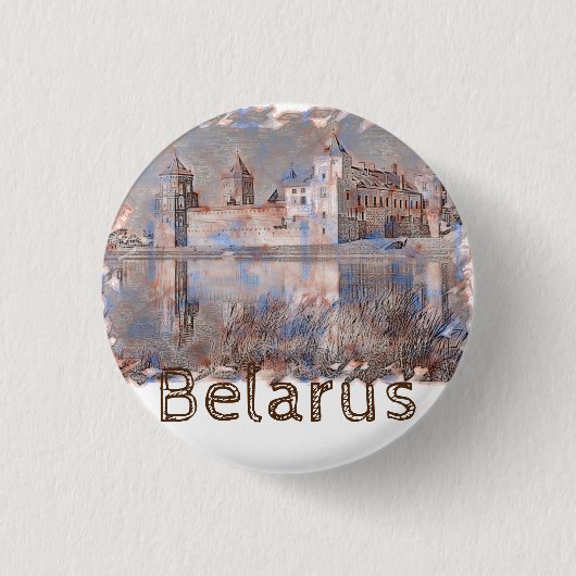 Belarus Mir Castle Architecture Button Button (Vorderseite)