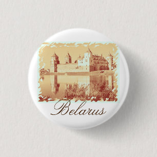 Belarus Mir Castle Architecture Button Button