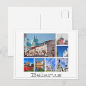 Belarus Mir Castle Architecture Collage Postcard Postkarte (Vorne/Hinten)