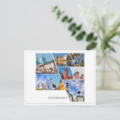 Belarus Mir Castle Architecture Collage Postcard Postkarte (Stehend Vorderseite)