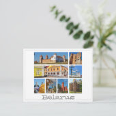 Belarus Mir Castle Architecture Collage Postcard Postkarte (Stehend Vorderseite)