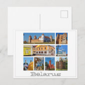 Belarus Mir Castle Architecture Collage Postcard Postkarte (Vorne/Hinten)