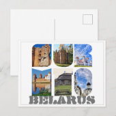 Belarus Mir Castle Architecture Collage Postcard Postkarte (Vorne/Hinten)