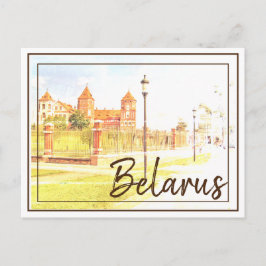 Belarus Mir Castle Architecture Nature Postcard Feiertagspostkarte