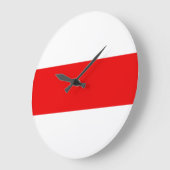 Belarus protest flag symbol red white revolution f große wanduhr (Winkel)