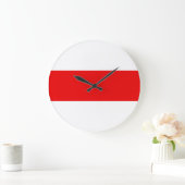 Belarus protest flag symbol red white revolution f große wanduhr (Zuhause)