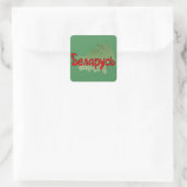 Belarus Quadratischer Aufkleber (Tasche)