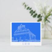 Belarus Slonim Great Synagogue Architecture Sketch Postkarte (Stehend Vorderseite)